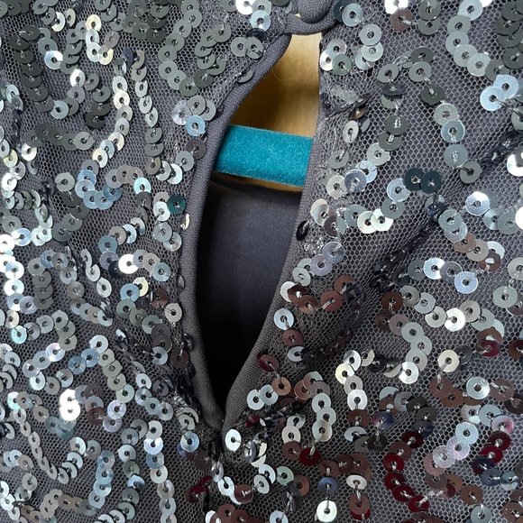 Steel Gray Sequin Mini Dress - Picture 4 of 4